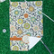 Swirls & Floral Waffle Weave Golf Towel - In Context