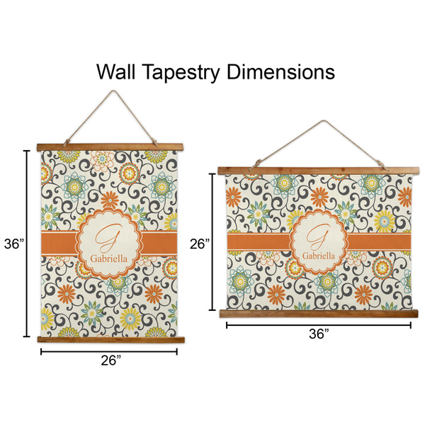 Swirls & Floral Wall Hanging Tapestries - Parent/Sizing