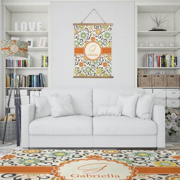 Swirls & Floral Wall Hanging Tapestry - Portrait - IN CONTEXT