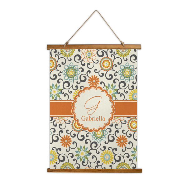 Custom Swirls & Floral Wall Hanging Tapestry (Personalized)