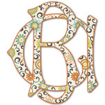Swirls & Floral Monogram Decal - Medium (Personalized)