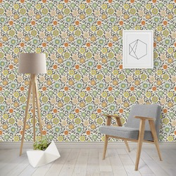 Swirls & Floral Wallpaper & Surface Covering (Water Activated - Removable)