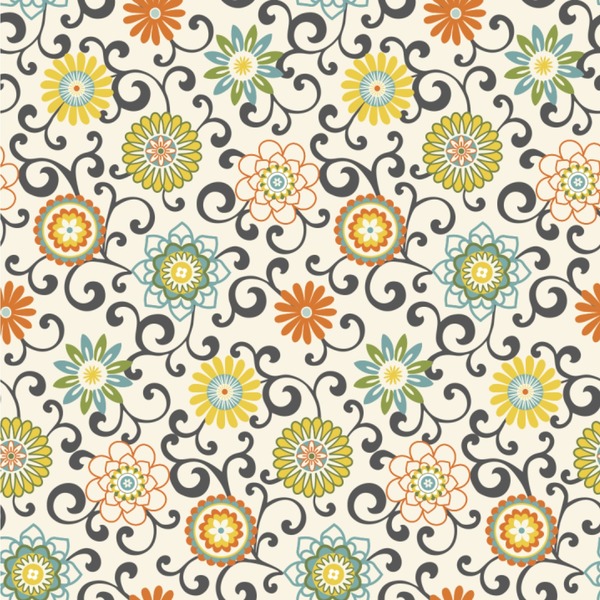 Custom Swirls & Floral Wallpaper & Surface Covering (Peel & Stick 24"x 24" Sample)