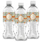 Swirls & Floral Water Bottle Labels - Front View