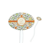 Swirls & Floral Oval Plastic Stir Sticks (Personalized)