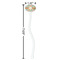 Swirls & Floral White Plastic 7" Stir Stick - Oval - Dimensions