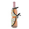 Swirls & Floral Wine Bottle Apron - DETAIL WITH CLIP ON NECK