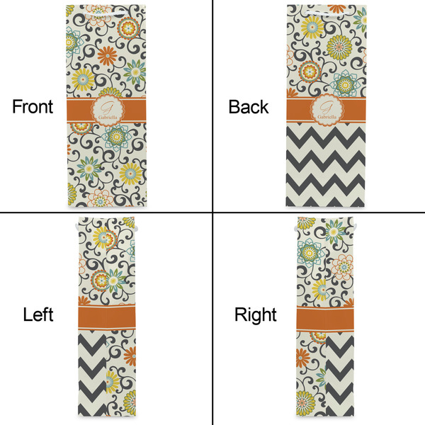 Swirls & Floral Wine Gift Bag - Matte - Approval