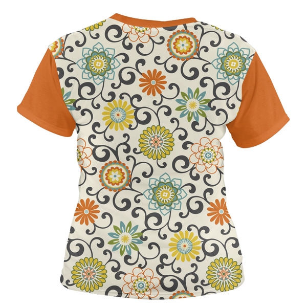 Swirls & Floral Women's T-shirt Back