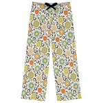 Swirls & Floral Womens Pajama Pants - M