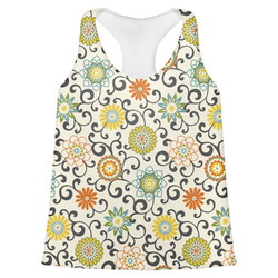 Swirls & Floral Womens Racerback Tank Top