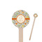 Swirls & Floral Wooden 6" Stir Stick - Round - Closeup