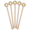 Swirls & Floral Wooden 6" Stir Stick - Round - Fan View
