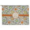 Swirls & Floral Zipper Pouch - Large - 12.5"x8.5" (Personalized)