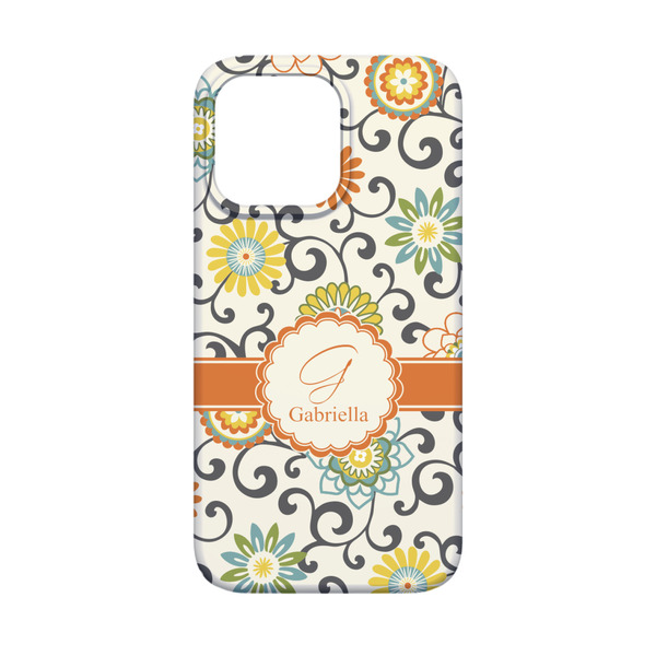 Swirls & Floral iPhone 13 Mini Case - Back