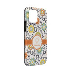 Swirls & Floral iPhone Case - Rubber Lined - iPhone 13 Mini (Personalized)