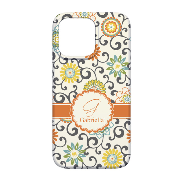 Swirls & Floral iPhone 13 Pro Case - Back