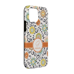 Swirls & Floral iPhone Case - Rubber Lined - iPhone 13 Pro (Personalized)
