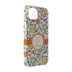 Swirls & Floral iPhone Case - Plastic - iPhone 14 (Personalized)
