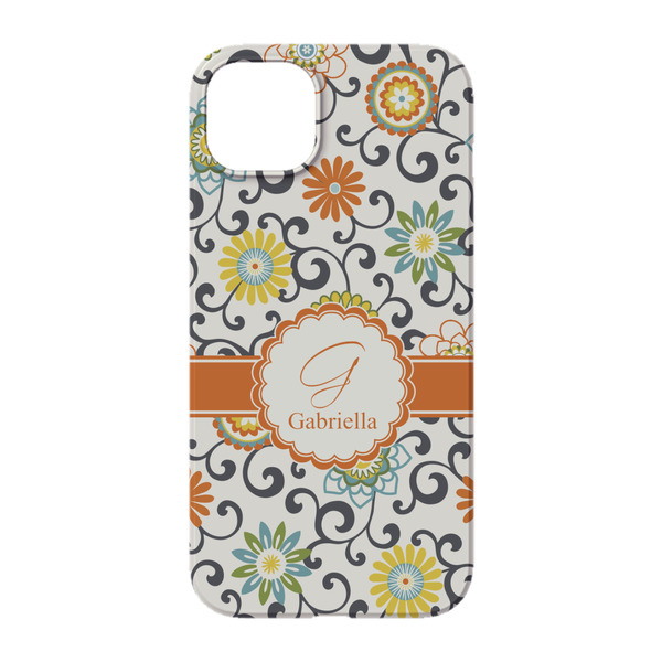 Swirls & Floral iPhone 14 Case - Back