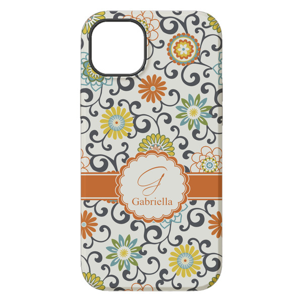 Swirls & Floral iPhone 14 Pro Max Tough Case - Back