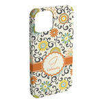 Swirls & Floral iPhone Case - Plastic (Personalized)