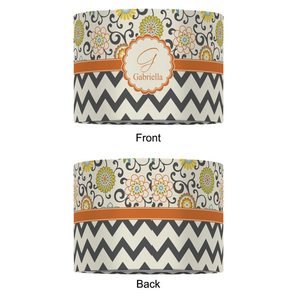Swirls, Floral & Chevron 12" Drum Lampshade - APPROVAL (Fabric)