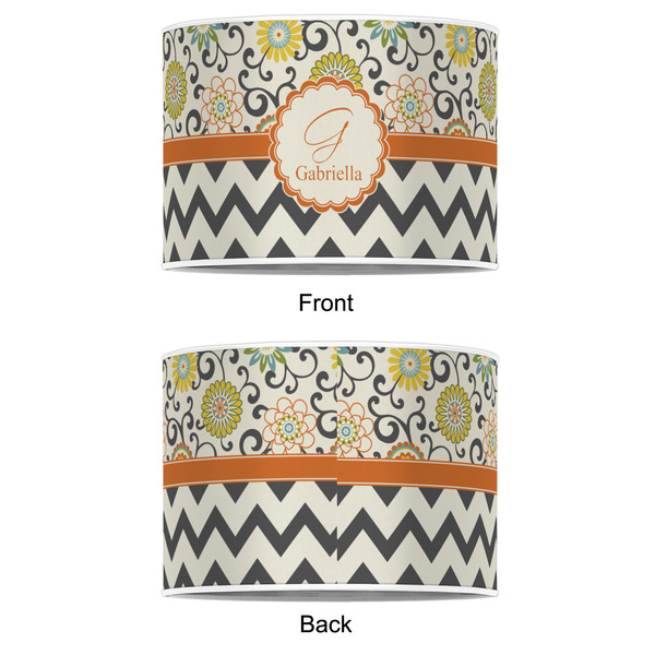 Swirls, Floral & Chevron 12" Drum Lampshade - APPROVAL (Poly Film)