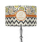 Swirls, Floral & Chevron 12" Drum Lampshade - ON STAND (Fabric)
