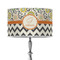 Swirls, Floral & Chevron 12" Drum Lampshade - ON STAND (Poly Film)