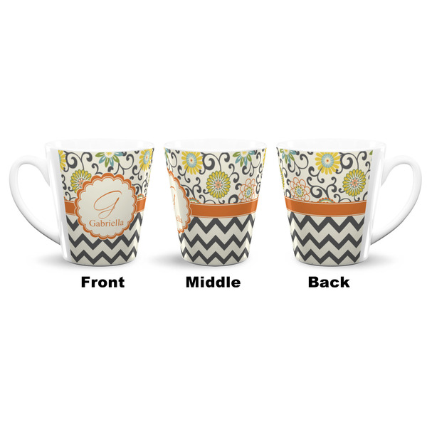 Swirls, Floral & Chevron 12 Oz Latte Mug - Approval