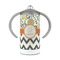 Swirls, Floral & Chevron 12 oz Stainless Steel Sippy Cups - FRONT