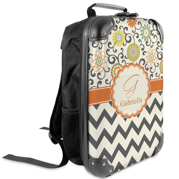 Custom Swirls, Floral & Chevron Kids Hard Shell Backpack (Personalized)