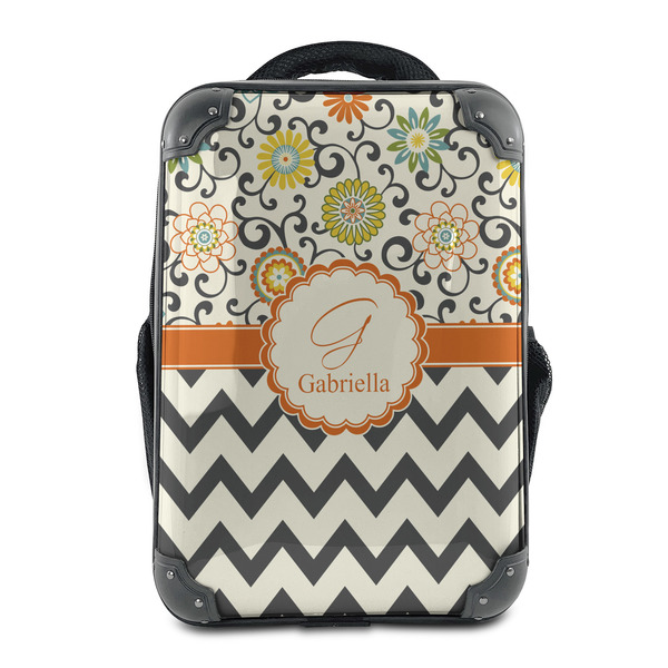 Custom Swirls, Floral & Chevron 15" Hard Shell Backpack (Personalized)