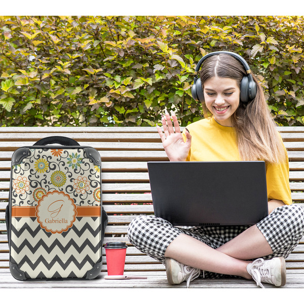 Swirls, Floral & Chevron 15" Backpack - LIFESTYLE