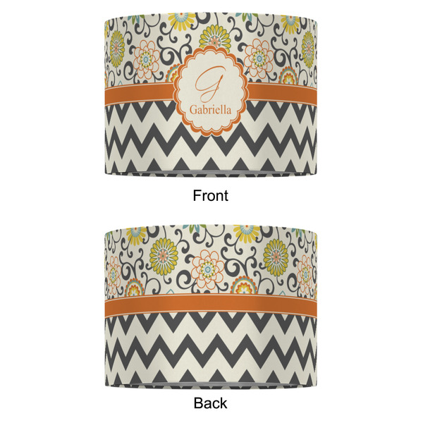 Swirls, Floral & Chevron 16" Drum Lampshade - APPROVAL (Fabric)