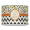 Swirls, Floral & Chevron 16" Drum Lampshade - FRONT (Poly Film)