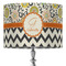 Swirls, Floral & Chevron 16" Drum Lampshade - ON STAND (Fabric)