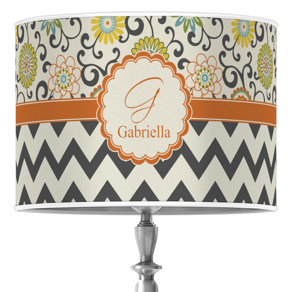 Custom Swirls, Floral & Chevron Drum Lamp Shade (Personalized)