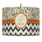 Swirls, Floral & Chevron Drum Pendant Lamp (Personalized)