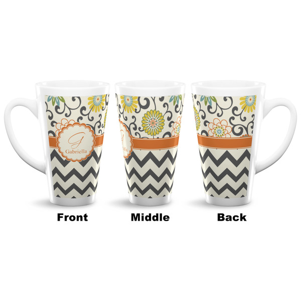 Swirls, Floral & Chevron 16 Oz Latte Mug - Approval