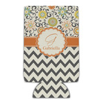Swirls, Floral & Chevron Can Cooler (Personalized)