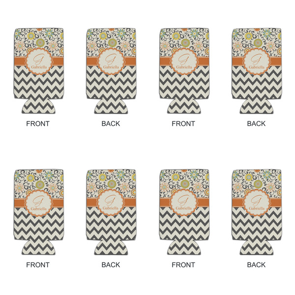 Swirls, Floral & Chevron 16oz Can Sleeve - Set of 4 - APPROVAL