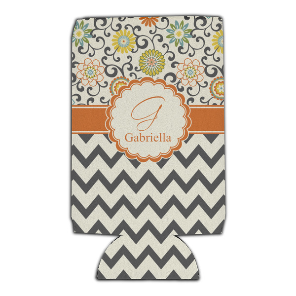 Swirls, Floral & Chevron 16oz Can Sleeve - Set of 4 - FRONT