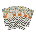 Swirls, Floral & Chevron Can Cooler (16 oz) - Set of 4 (Personalized)