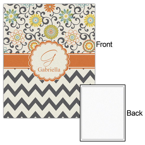Swirls, Floral & Chevron 16x20 - Matte Poster - Front & Back