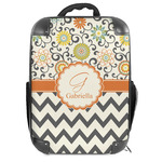 Swirls, Floral & Chevron Hard Shell Backpack (Personalized)