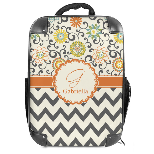 Custom Swirls, Floral & Chevron 18" Hard Shell Backpack (Personalized)