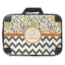 Swirls, Floral & Chevron Hard Shell Briefcase - 18" (Personalized)