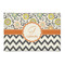 Swirls, Floral & Chevron Patio Rug (Personalized)